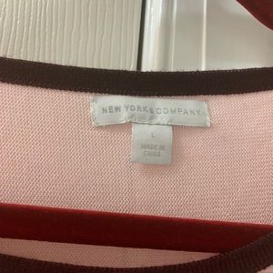 Color block long sleeve sweater